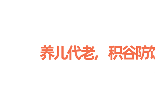 养儿代老,积谷防饥